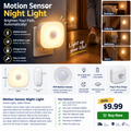 Motion Sensor Night Light – Automatic LED Plug-In Light for Bedroom, Hallway & Bathroom